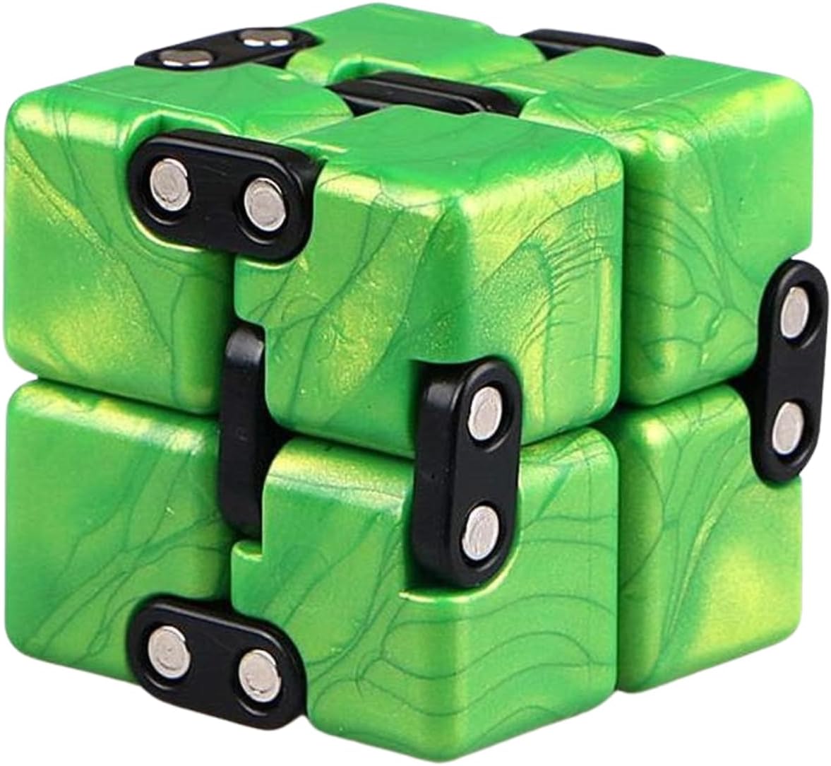 Cubelelo Drift Infinity Cube (Green) | Magic Puzzle Cool Mini Gadget for Stress and Anxiety Relief for Kids and Adults | Desk Finger Flip Toy for Fun and Game | for Ages 3 Years and Above