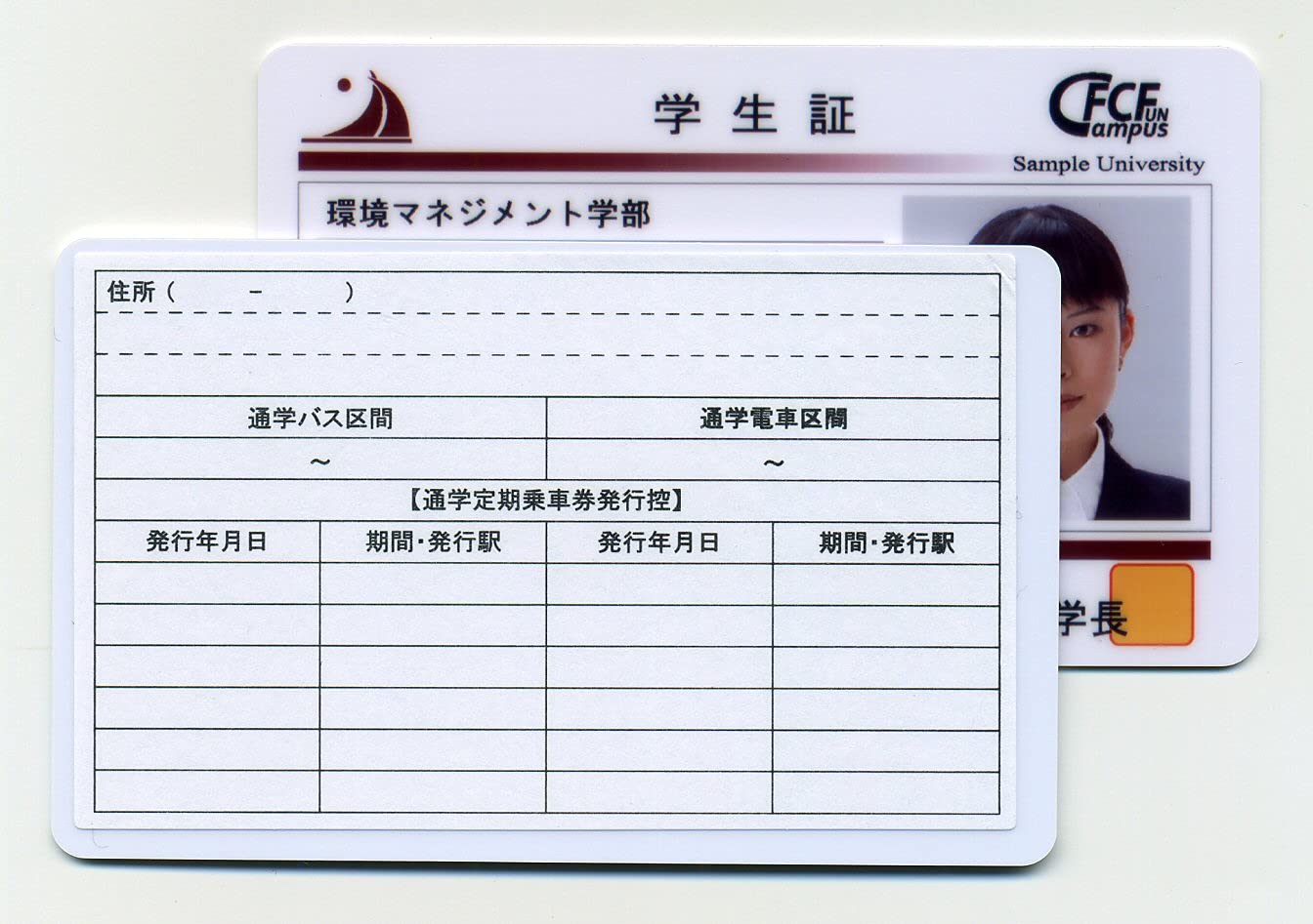 Amazon | 学生証裏面シール 通学定期券購入用 50枚入り | シール  