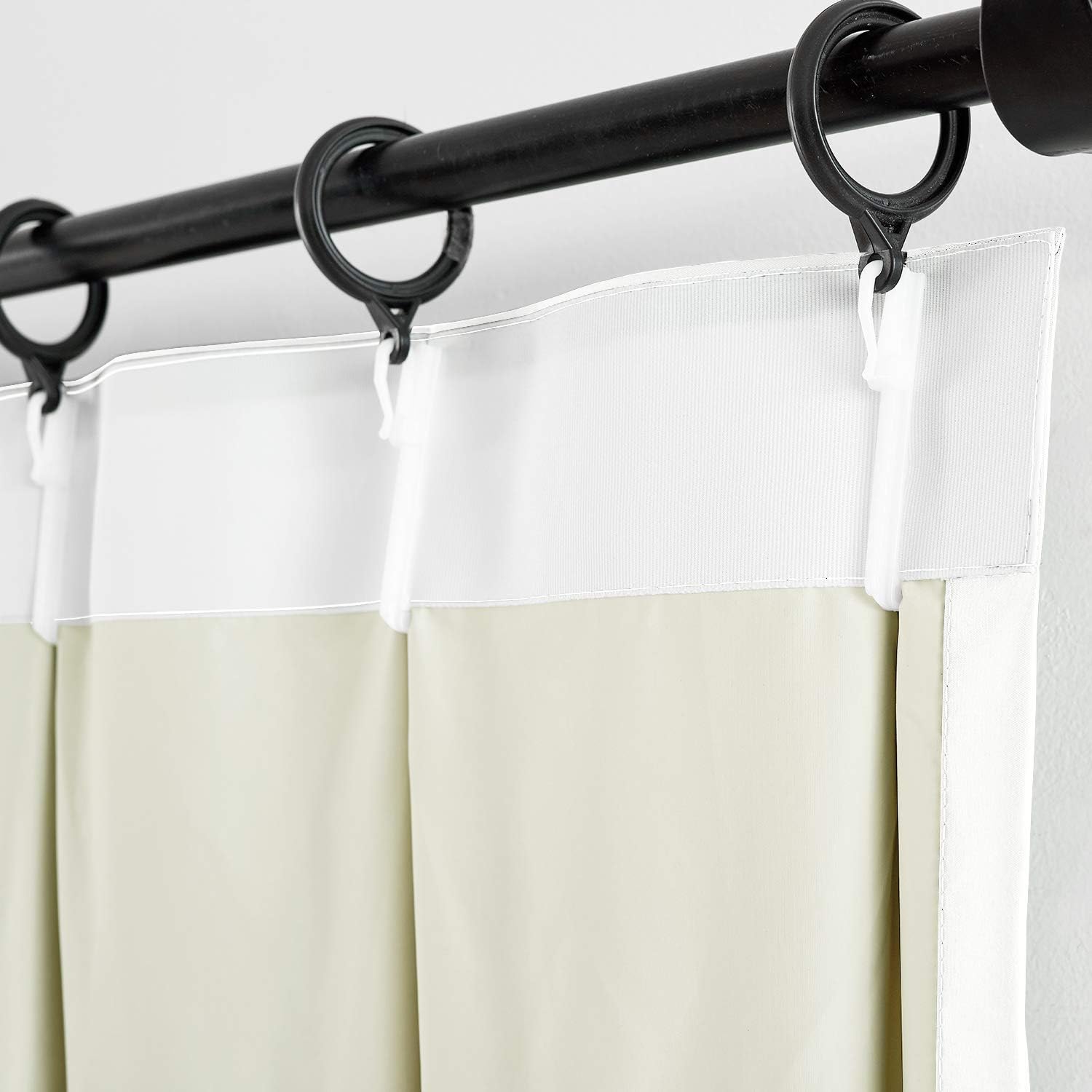 ChadMade Extra Wide Curtain Panel 100% Blackout Drape Pinch Pleated White Drapery with Foam Coated Liner Thermal Insulated Curtain Luxury Full Shading Panel for Day Sleeper Bedroom (1 Panel)