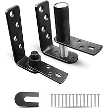Swinging Door Hinge, 180 Degree Rotation Door Hinges for Cafe Saloon Pub Swinging Doors, 304 Stainless Steel Black Self Closing Door Hinges, Indoor Outdoor Use