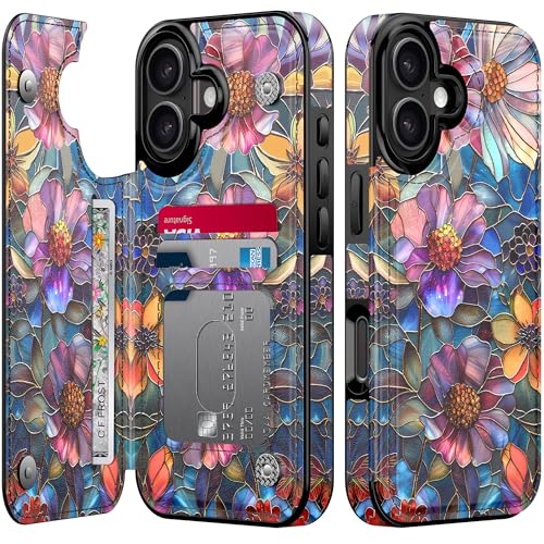 Coque iPhone 17 en cuir synthétique bemal au design floral raffiné