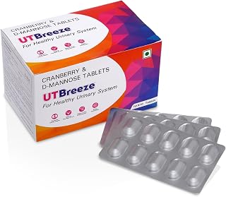 UTBreeze Cranberry & D-Mannose Tablets for Urinary Tract Support | Kidney & Bladder Health for Women (9) Price In India