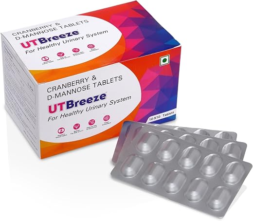 UTBreeze Cranberry &amp; D-Mannose Tablets for Urinary Tract Support | Kidney &amp; Bladder Health for Women (9)