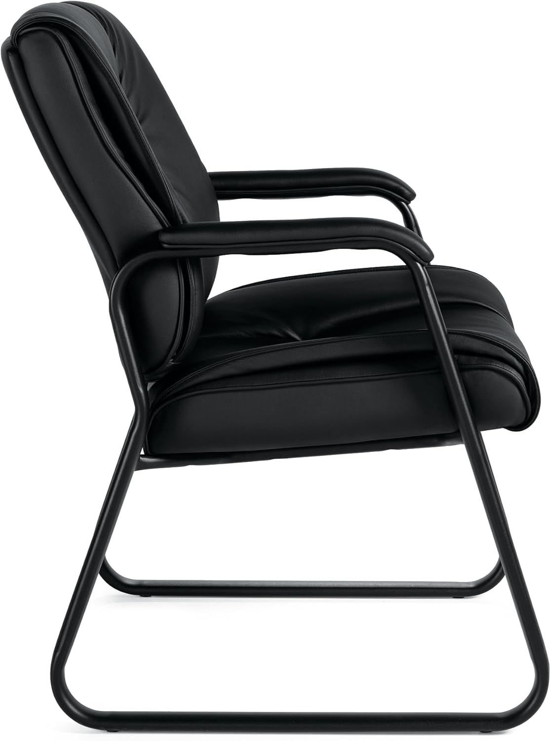Offices To Go Luxhide Guest Chair, Black (OTG2782)