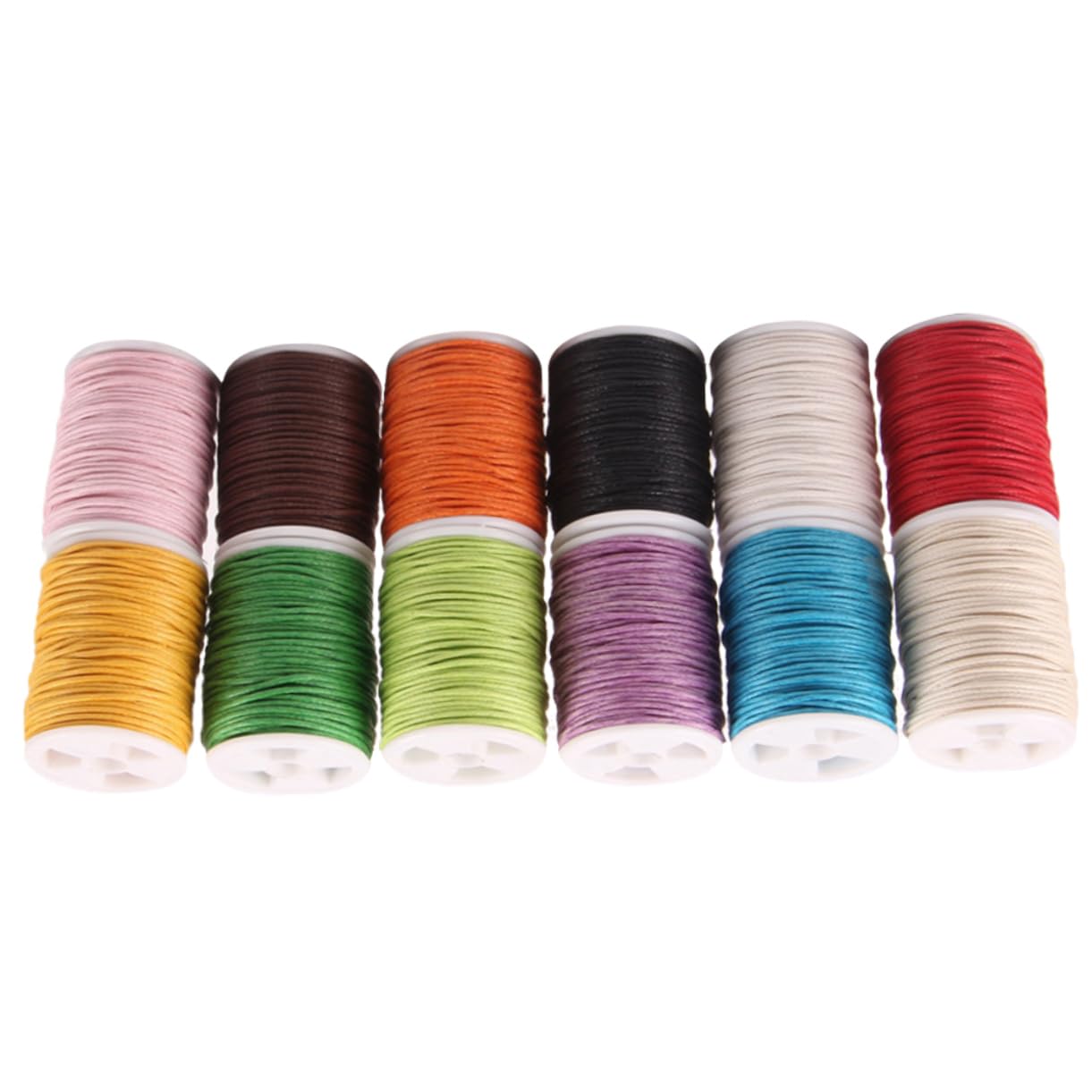 EXCEART 24piezas Cuerda De Algodón Encerado De Mixtos para Manualidades Decoración Artística y