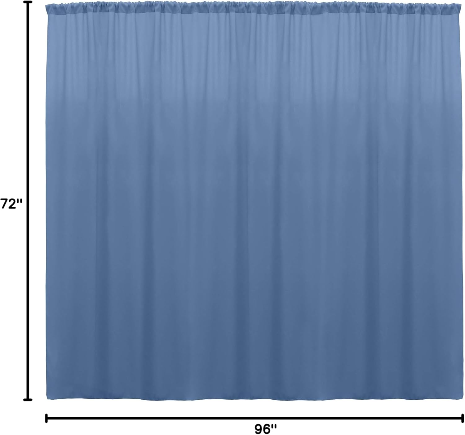 Ultimate Textile -1 Panel- Polyester Backdrop Drape 72 x 96-inch Periwinkle Blue