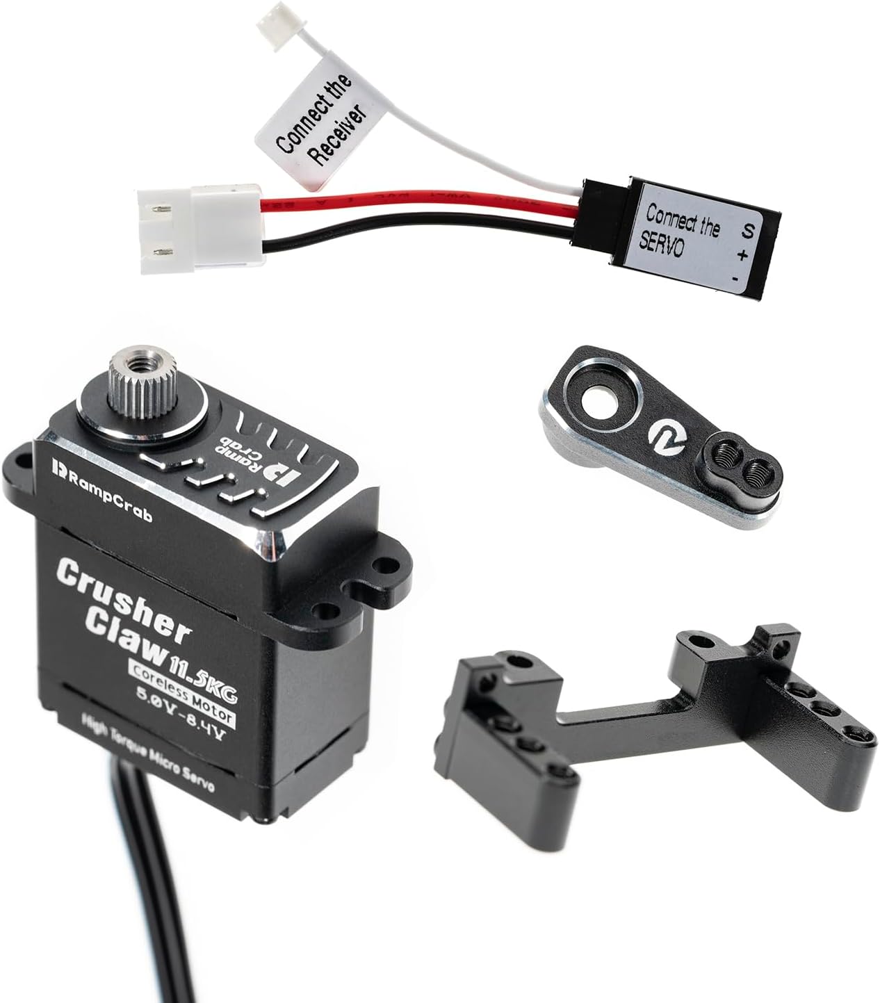 RampCrab High Torque Servo with Servo Horn and Mount for