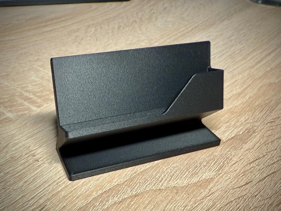 Image of Premium Business Card Holder for Desk | Visiting Card Stand Organizer | Modern Office Desk Card Display | Professional Card Holder for Office, Home & Reception (Matte Black)