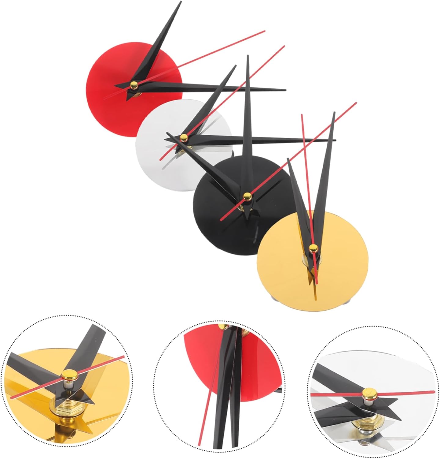 20sets Acrylic Clock Mechanism for Wall Clocks Silent Battery Operated Movement Parts Colors for Custom Projects and Repair