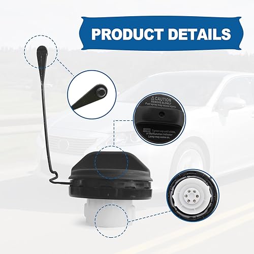 Miniatura 3 de Tapa de llenado del depósito de combustible y tapa de gasolina, compatible con 4Runner, Avalon, Camry, Corolla, Highlander, Sequoia, Sienna, Solara,