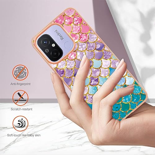 Miniatura 3 de Funda delgada para teléfono Xiaomi Redmi 12C, funda delgada para Redmi 11A 4G, diseño de mármol brillante IMD para niñas para Redmi 11A 4GRedmi 12C,
