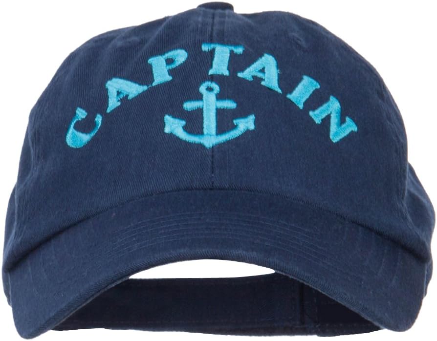 Captain Anchor Logo Embroidered Pet Spun Cap