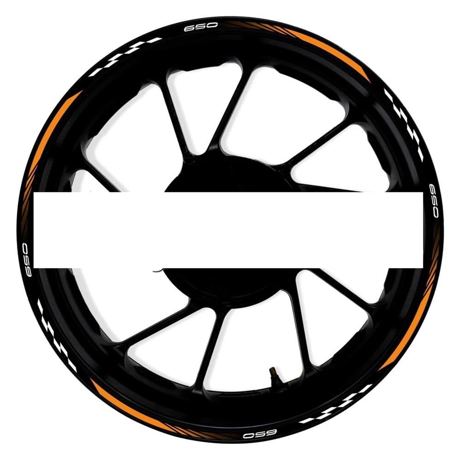Stickers Motorcycle Wheel Stickers Reflective Decals Rims for Kawasaki Z650 Z 650 Z-650(Style 24)