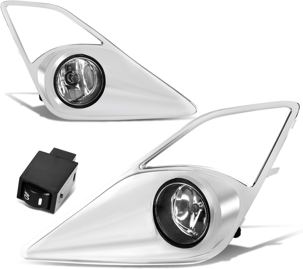 Auto Dynasty Fog Lights Assembly Compatible with 2013-2016 Scion FRS, Fog Lamp Replacement, Driver Passenger Side, Smoked Lens