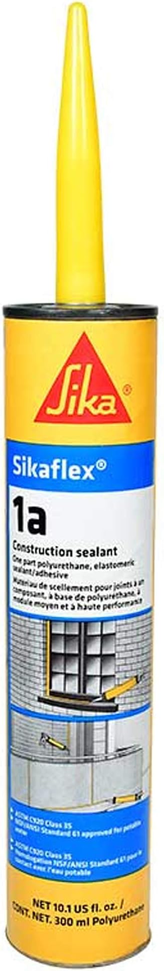 1A Polyurethane Premium Grade High Performance Elastomeric Sealant, 10.3 fl oz Capacity, Black, 24 Tubes (Full Case)