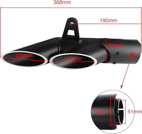 Vista 3 de Puntas de escape de motocicleta de 1.5-2 pulgadas, escape Grom para Kawasaki Z650 ZX6R Honda CBR 500 300R Yamaha FZ1 250 300 Moto Dirt Bike