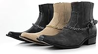 Vista 9 de Ferro Aldo Alejandro MFA606326 - Botas de vestir para hombre, de espuma viscoelástica, estilo casual, con hebilla alta y hebilla