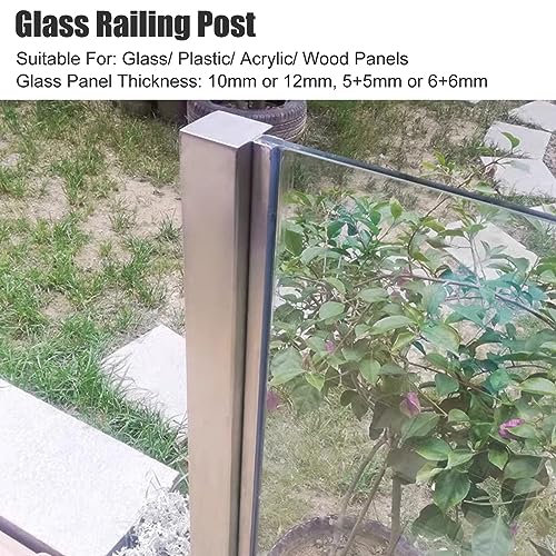 Barandillas al aire libre con poste de extremo cepillado de 80 cm 6