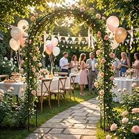 Metal Pergola Arbor, Outdoor Flower Garden Arch Trellis, Steel Garden Arbor for Climbing Plants, Wedding Decoration, 7'8" H x 4'5" W — image 5