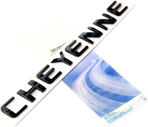 Miniatura 2 de Yoaoo 3x OEM Black Cheyenne Nameplate Emblems Badge for Silverado Shiny 3D New