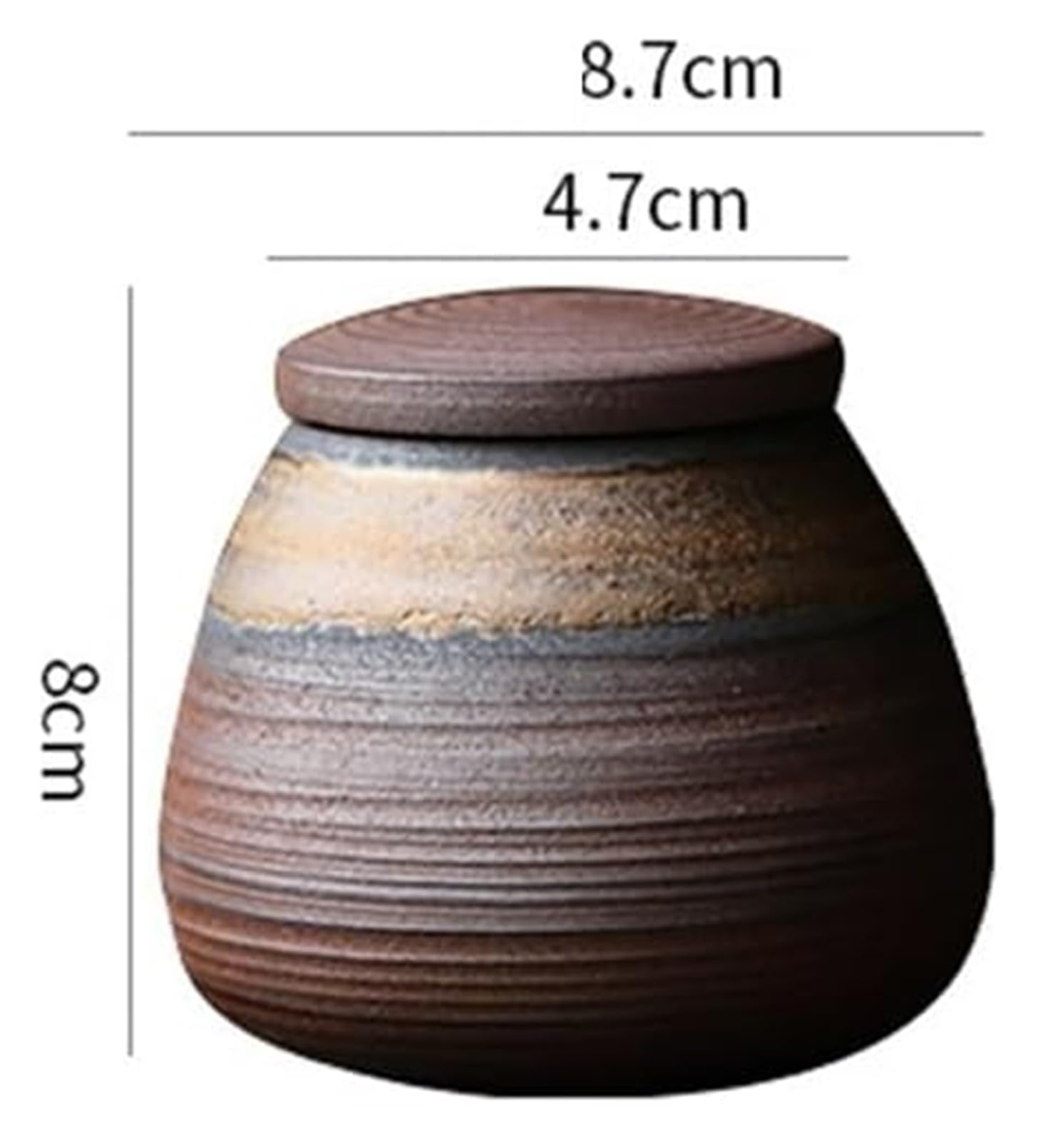 Handgefertigte Teedose aus Keramik – minimalistisches Zen-Design mit Ascheglasurstreifen, verschließbare Aufbewahrung for die Frische von losem Tee