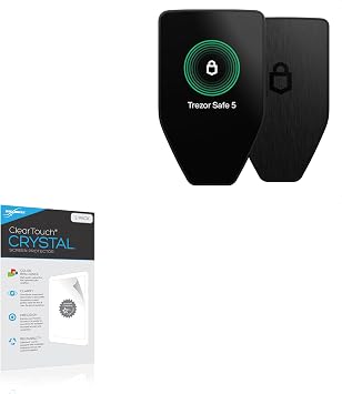 BoxWave Screen Protector Compatible with Trezor Safe 5 - ClearTouch Crystal 2-Pack, HD Film Skin - Shields from Scratches