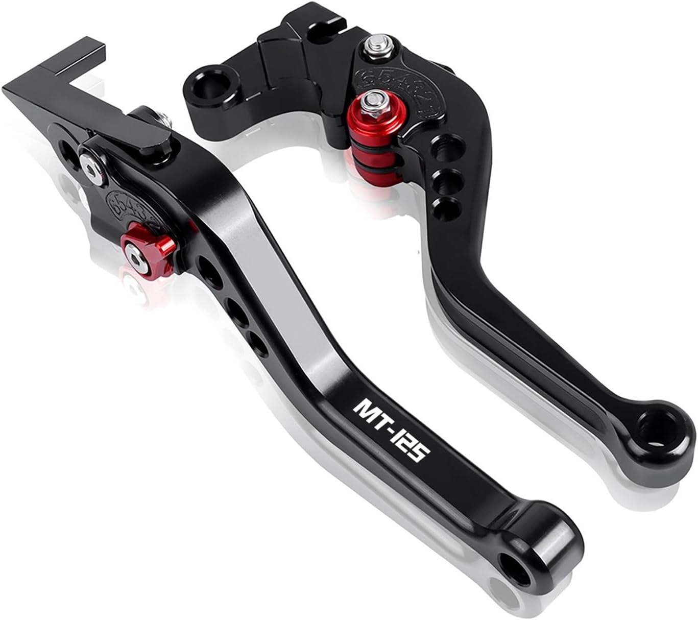 Motocykl Regulowane Składane Dźwignie Sprzęgła Hamulca Wysuwana Dźwignia Dla Y&amaha Dla MT125 Dla MT-125 2014-2021 2020 Motocyklowa Dźwignia Hamulca Sprzęgła (Kolor: Krótki)