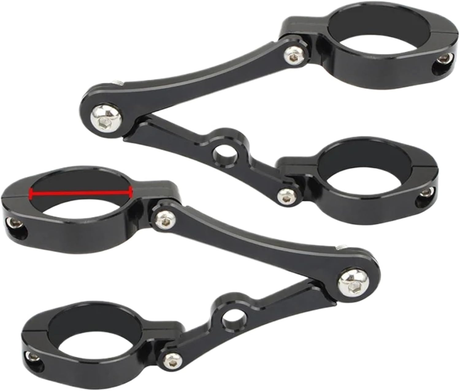 33mm-58mm Universal Headlight Bracket Mount Clamp Fork Tube Light Holder 54mm 49mm 45mm 41mm 37mm Motorcycle Bobber Cafe Racer(Fit 45-49mm)