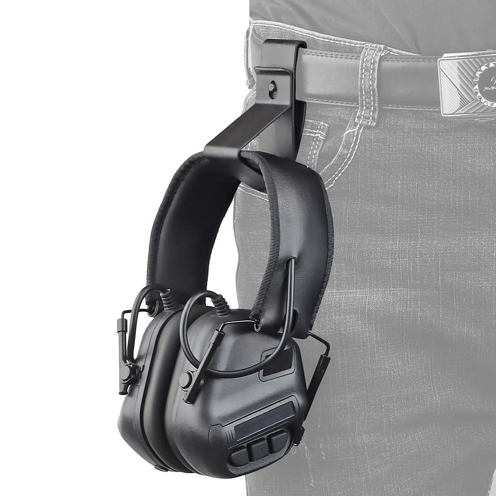 DETECH 2 PZ Tactical Headset Cintura Clip Holder Molle Udito Protector Hanger