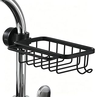 Soporte de Esponja para Grifo, Estante de Almacenamiento de Grifo, Organizador de Fregadero de Cocina, Titular de La Esponja, Porta Esponja para Cocina, para Grifos y Barras de Ducha