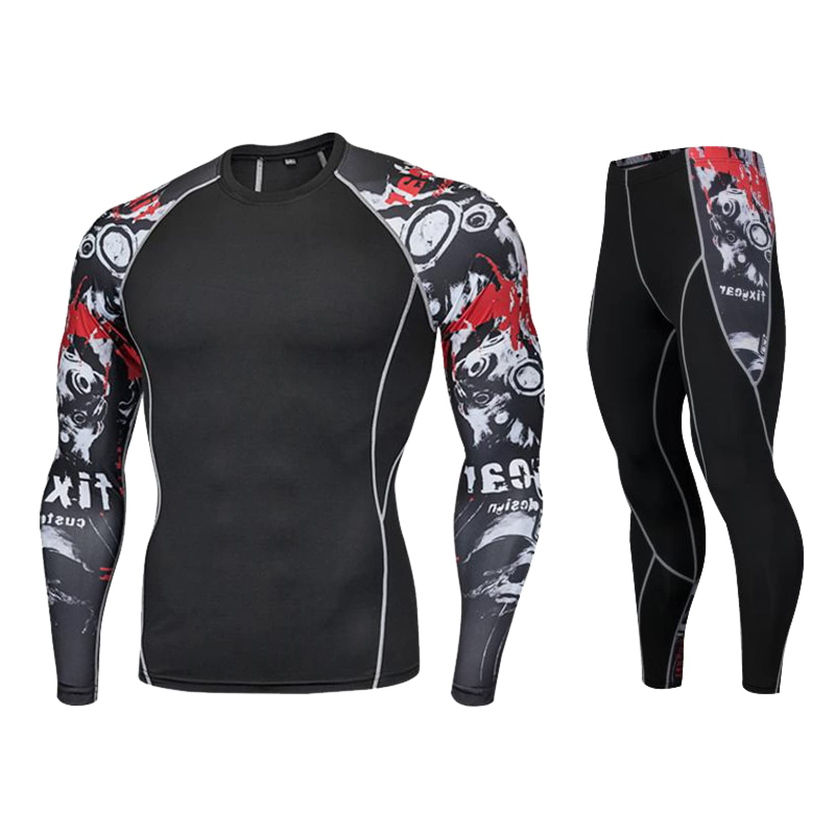 Men Thermal Underwear Set Tight Long Johns Bottom Set Running Extreme Cold Weather Warm Fitness Sports Suit