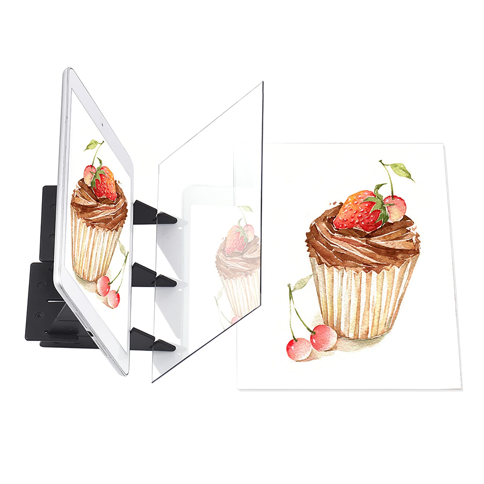 Ubersweet® Optical Image Drawing Board for Tracing Copying No Overlap Shadow Sketching Painting Tool Zero-Based Copy Pad for Children Students Adults Beginners /-picture-31