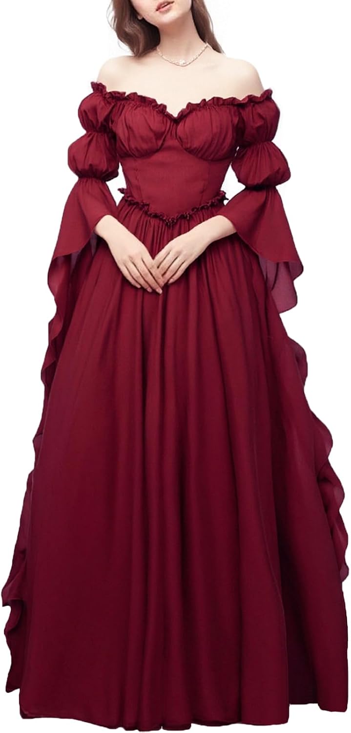 Renaissance Costume Women Victorian Gothic Witch Dress