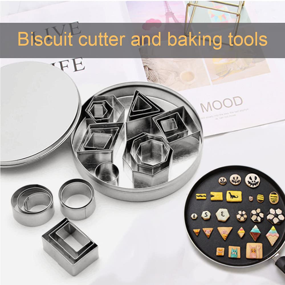 Set 5 Formine Biscotti Rettangolari In Acciaio Inox - 5 Misure Diverse Per Pasticceria | Profondità 2.5cm - Foto 12