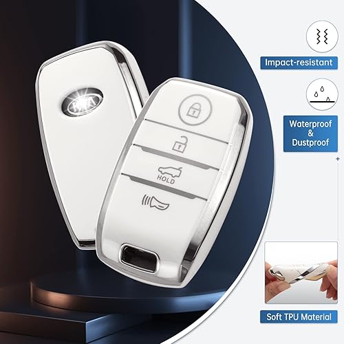 Miniatura 10 de YO&YOYE Funda para llavero Subaru con llavero, funda de TPU suave para llave inteligente Ascent BRZ Crosstrek Forester Impreza Legacy Outback WRX STI