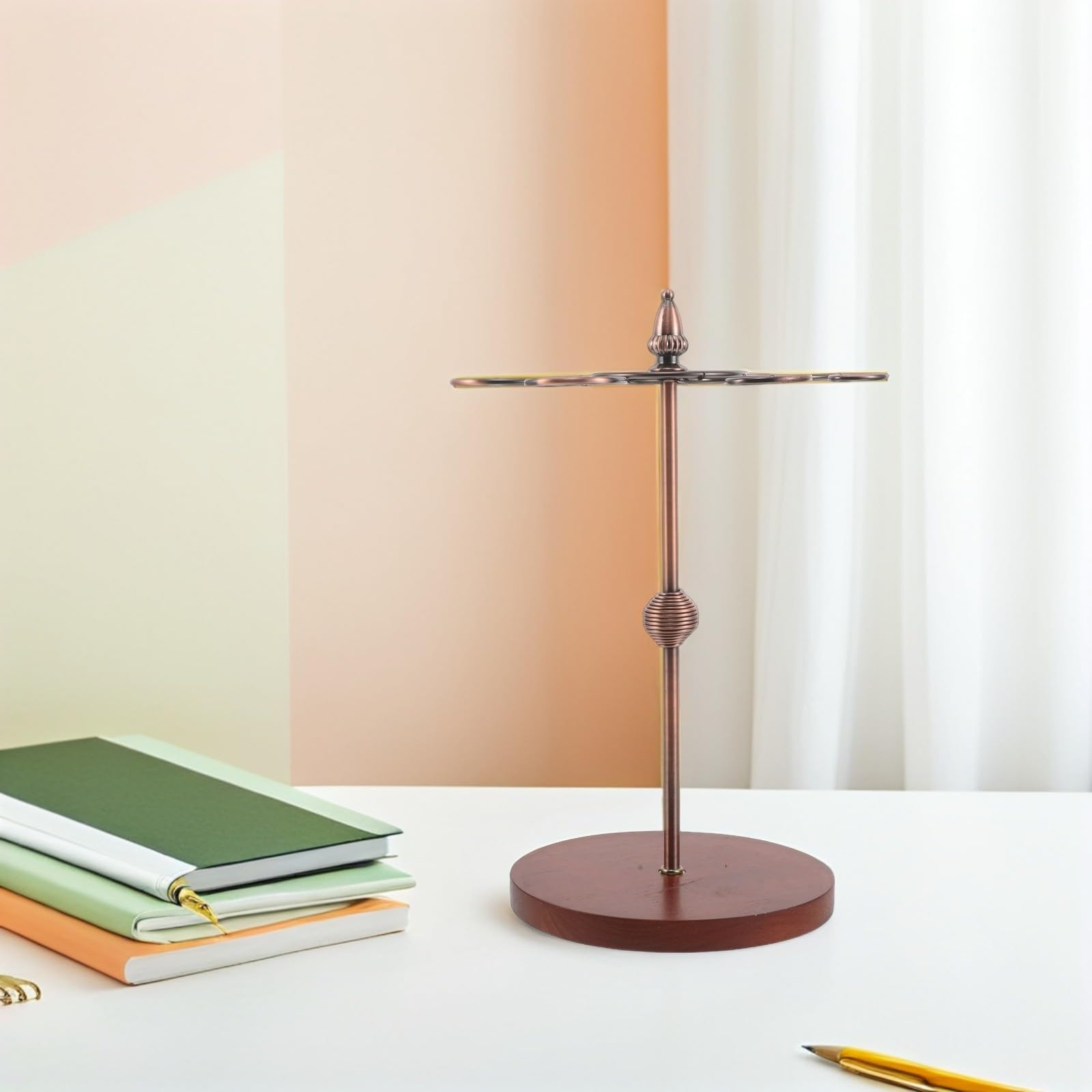 Toyvian Drehbarer Medaillenhalter für Tisch mit Stabilem Ständer und Praktischem Aufbewahrungsständer für Medaillen und Auszeichnungen im Büro oder Zuhause
