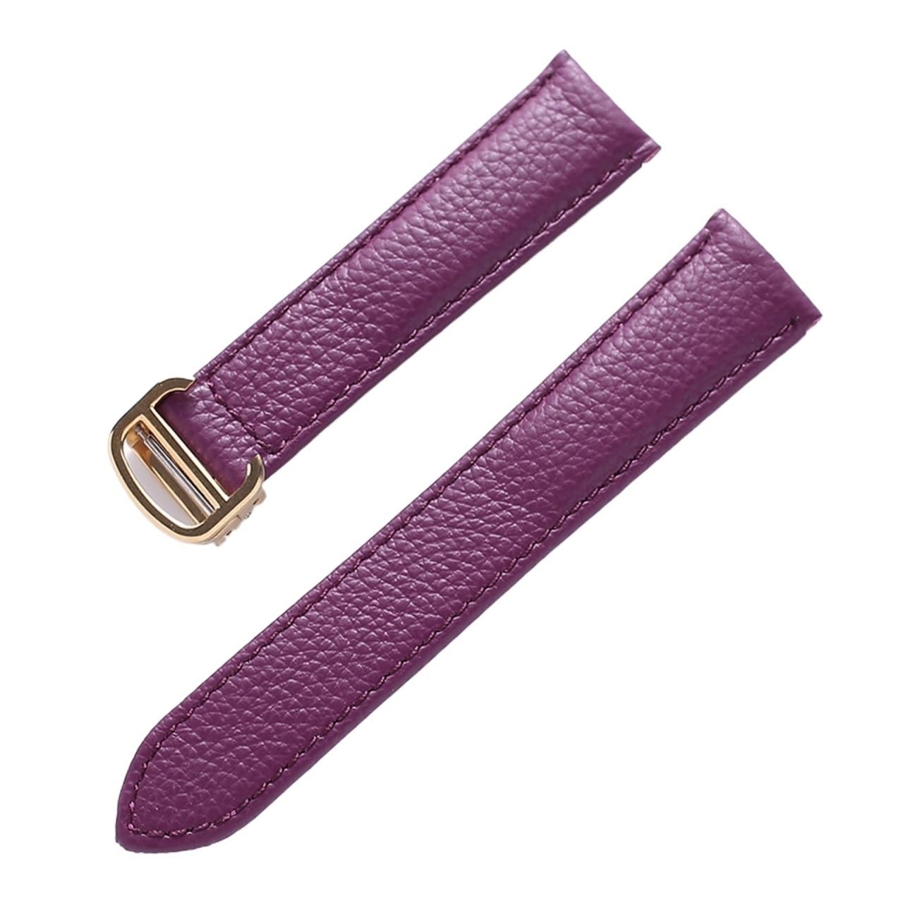 Generico Run Ken Cinturino in Pelle Lychee Pattern Cinturino in Pelle Morbida Sostituto Compatibile con Cinturino da Uomo E da Donna Cartier Tank