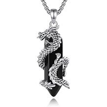 CELESTIA Crystal Dragon Necklace for Women and Men Amuleto de Proteccion Dragon Pendant Spiritual Gift Gemstone Amulet Jewelry