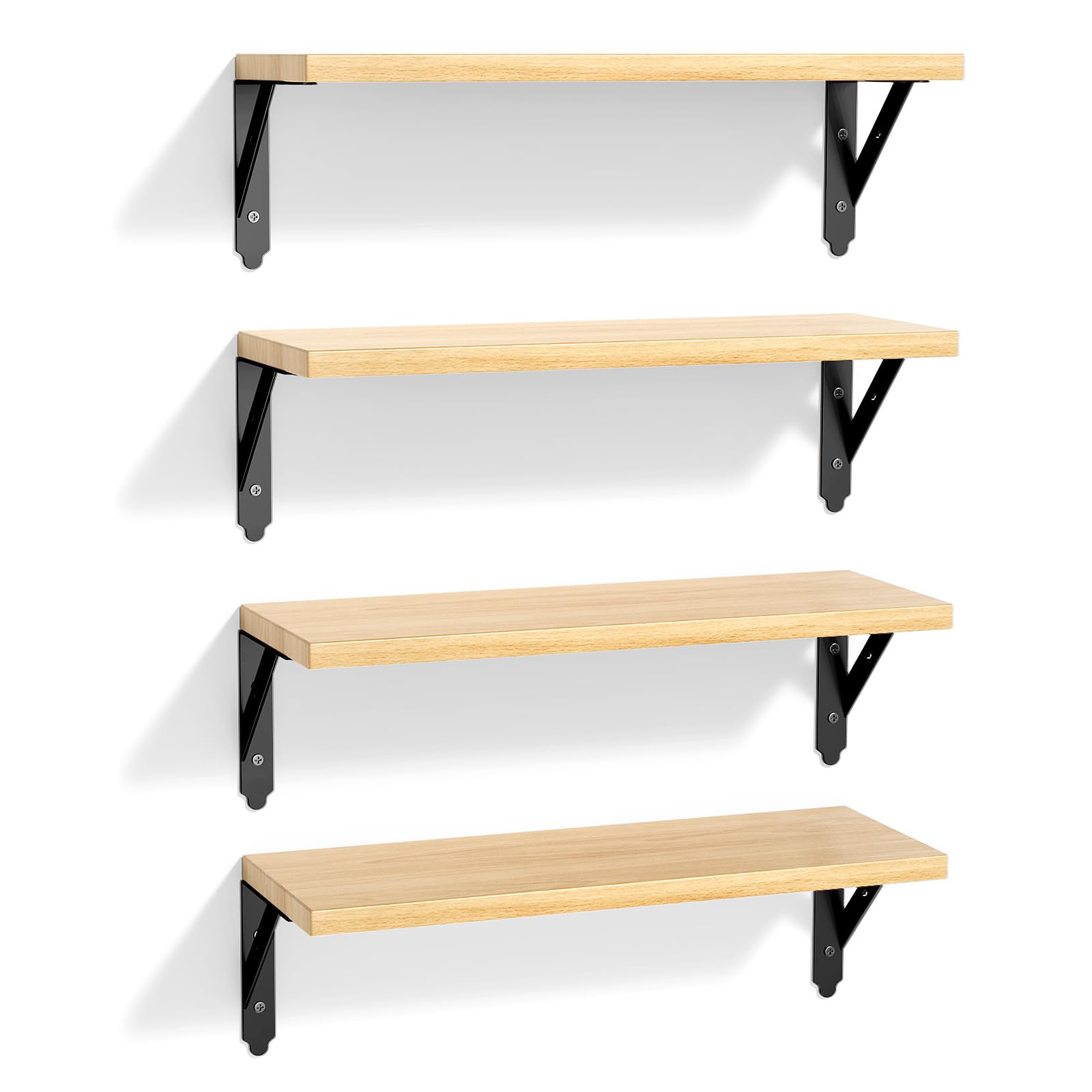 Black Floating Shelves - Set of 4 -20