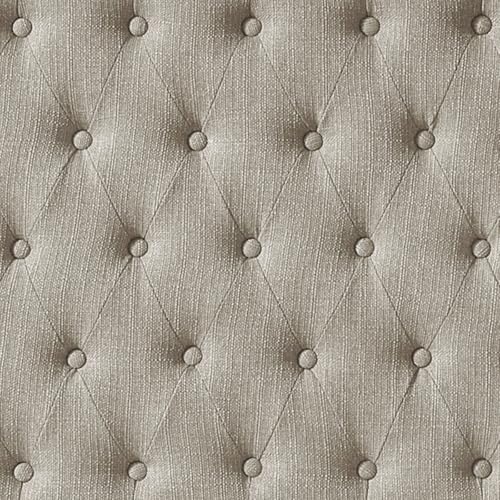 24KF Upholstered Tufted Button Linen Fabric Headboard,Comfortable Fashional Headboard King/CA King Size,Linen