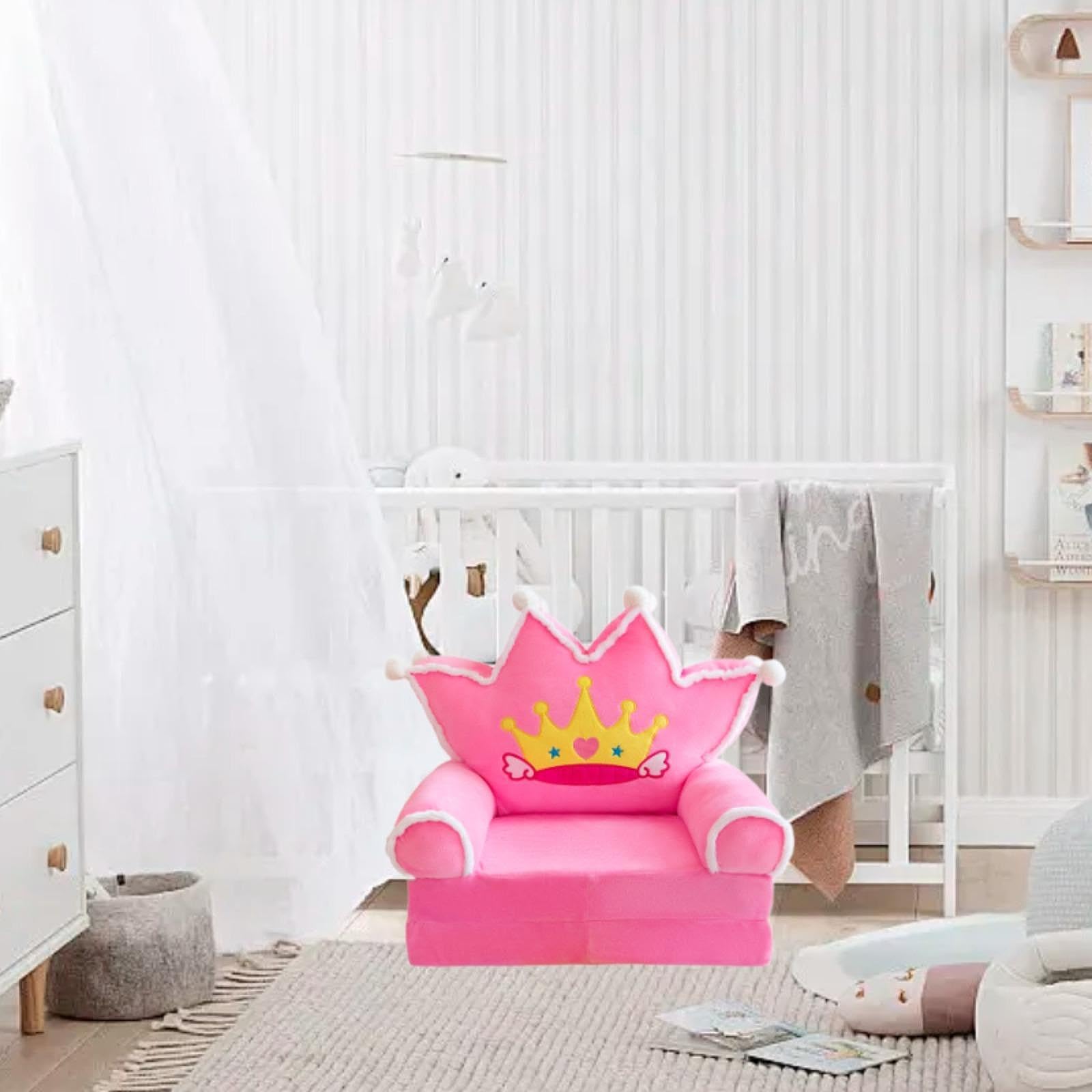 Sofá Cama Plegable Infantil/sillón Convertible con Respaldo de Algodón Suave Y Funda Extraíble con Cremallera, Apto para Niñas Y Niños, Ideal para Sal, 50cmx80cm