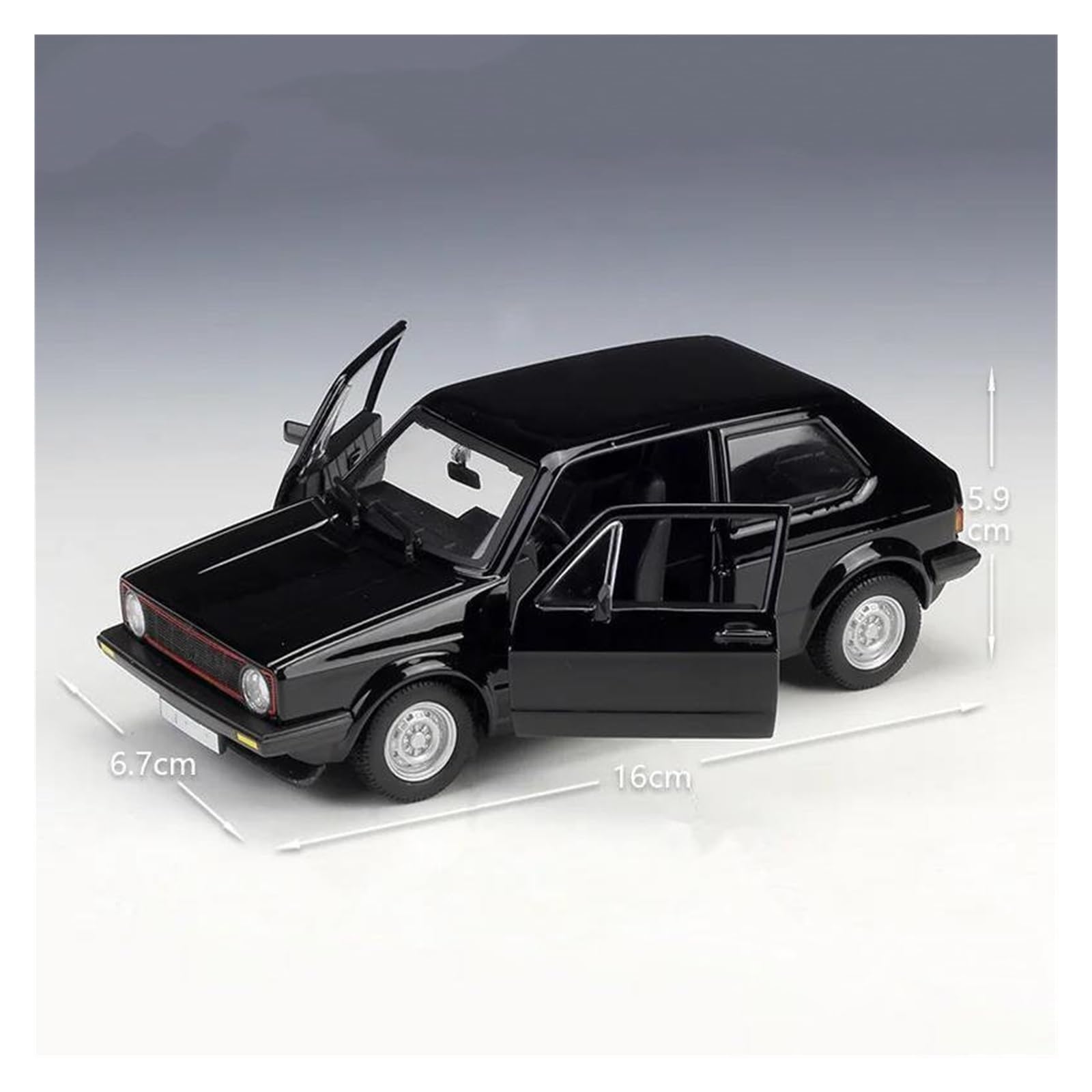 1:24 Per Golf Mk1 GTI 1979 Modellino Di Auto In Metallo Pressofuso Riproduzioni Scala(rosso)