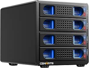 CENMATE 4 Bay Hard Drive External Raid Enclosure for 2.5/3.5 Inch SATA ...