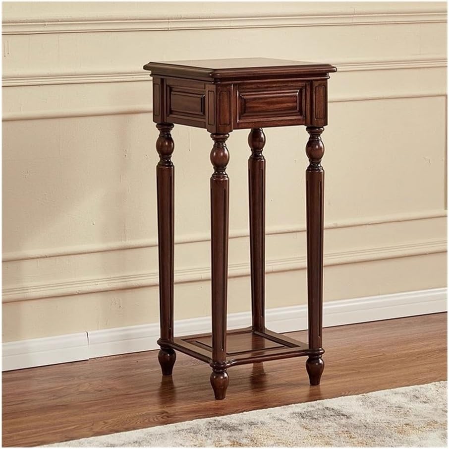 Plant Shelf, American Classical Black Walnut Flower Rack, Indoor Living Room Tall Leg Plant Stand(Small)