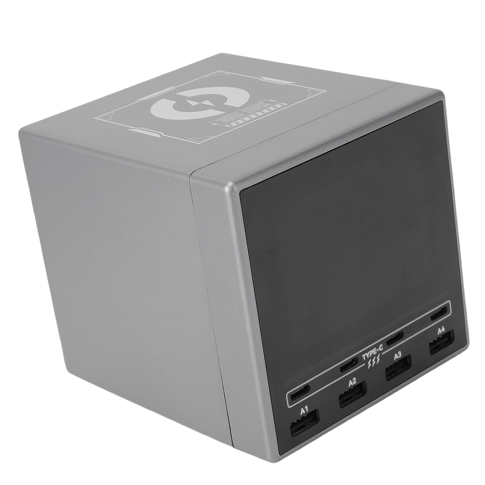 Ejoyous Stazione di Ricarica Wireless USB da 140 W, Hub Caricabatterie Wireless USB A C PD per PC con Pad da 15 W, Display A Colori, Ricarica Rapida A 8 Porte per Scrivania, Ufficio Domestico (Spina