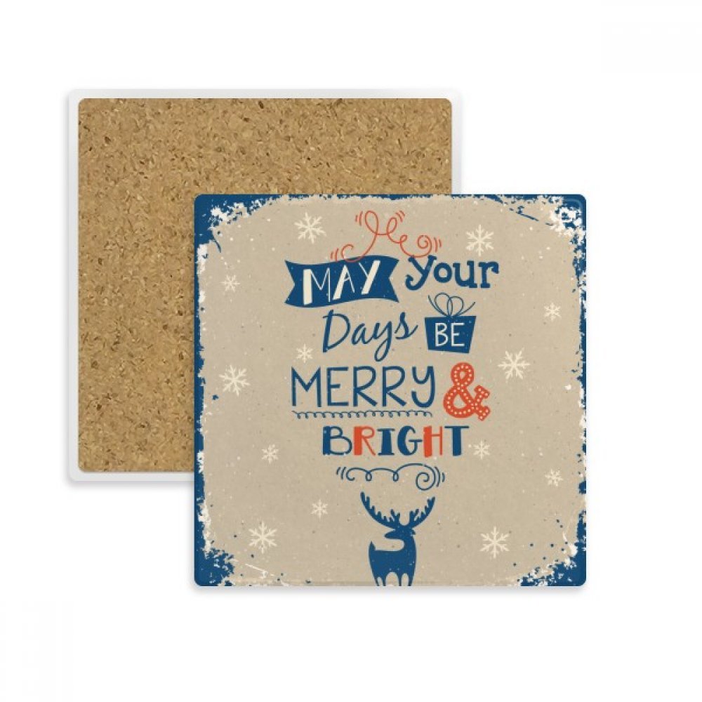 Cadeau absorbent de boissons cerfs neige porte de pierre pour Noël