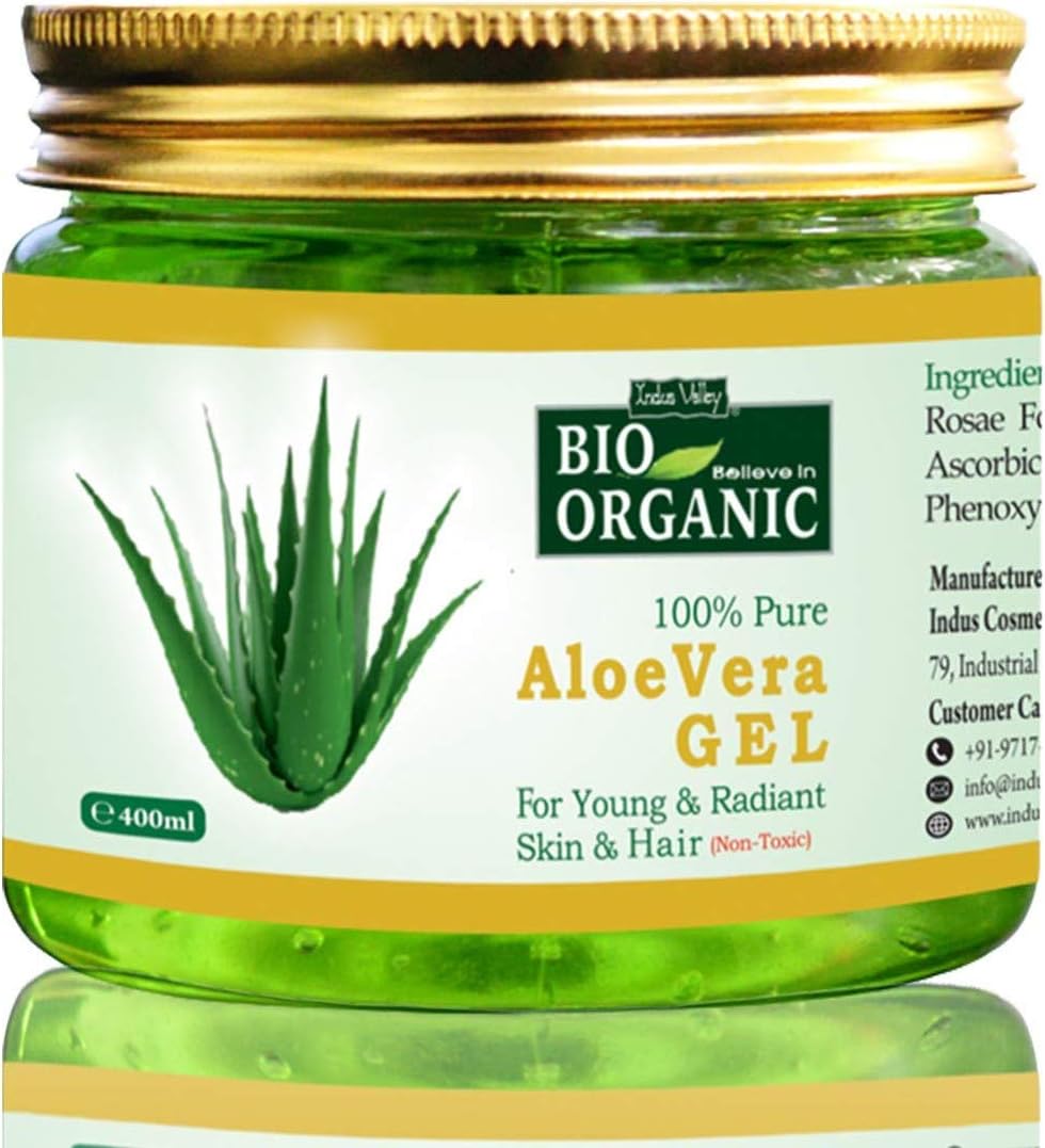 Aloe Vera Gel Face Hair Moisturizer Acne Body Sunburn Shave Wheatgerm