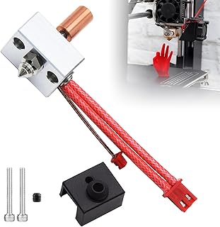 Ender 3 S1 Sprite Extruder Hotend Heater Block Kit, Titanium Heatbreak Upgrades High Temperature 300℃ Plated Copper Nozzle...