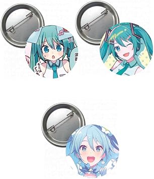 Hatsune Miku Pjsekai Project Sekai شارة زر أنمي ملونة 3 قطع 37 ملم
