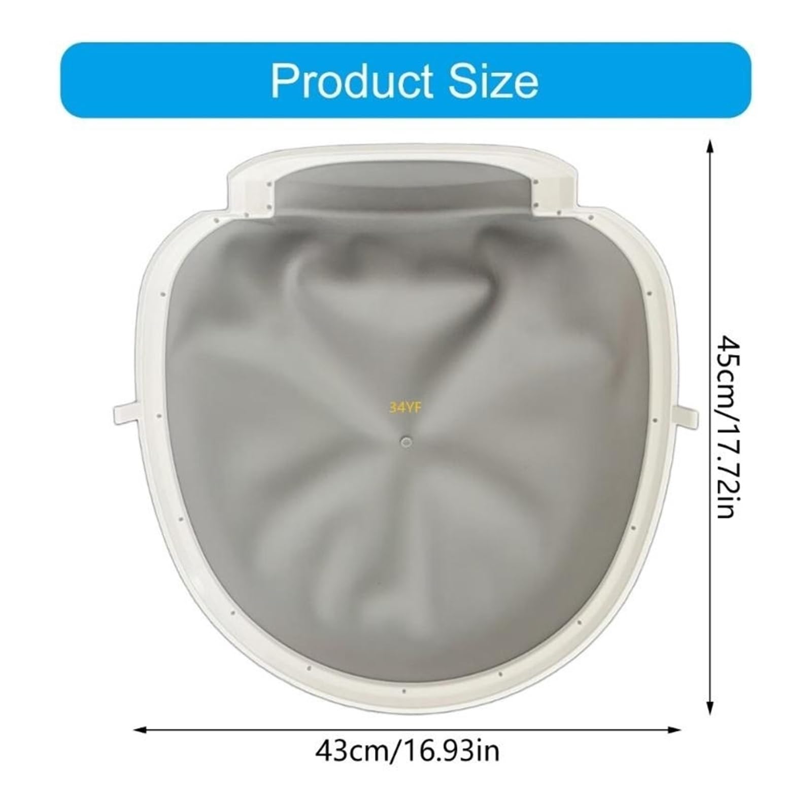 Generico Tappetino Base in Silicone per lettiera, Grigio 43x45x3 cm